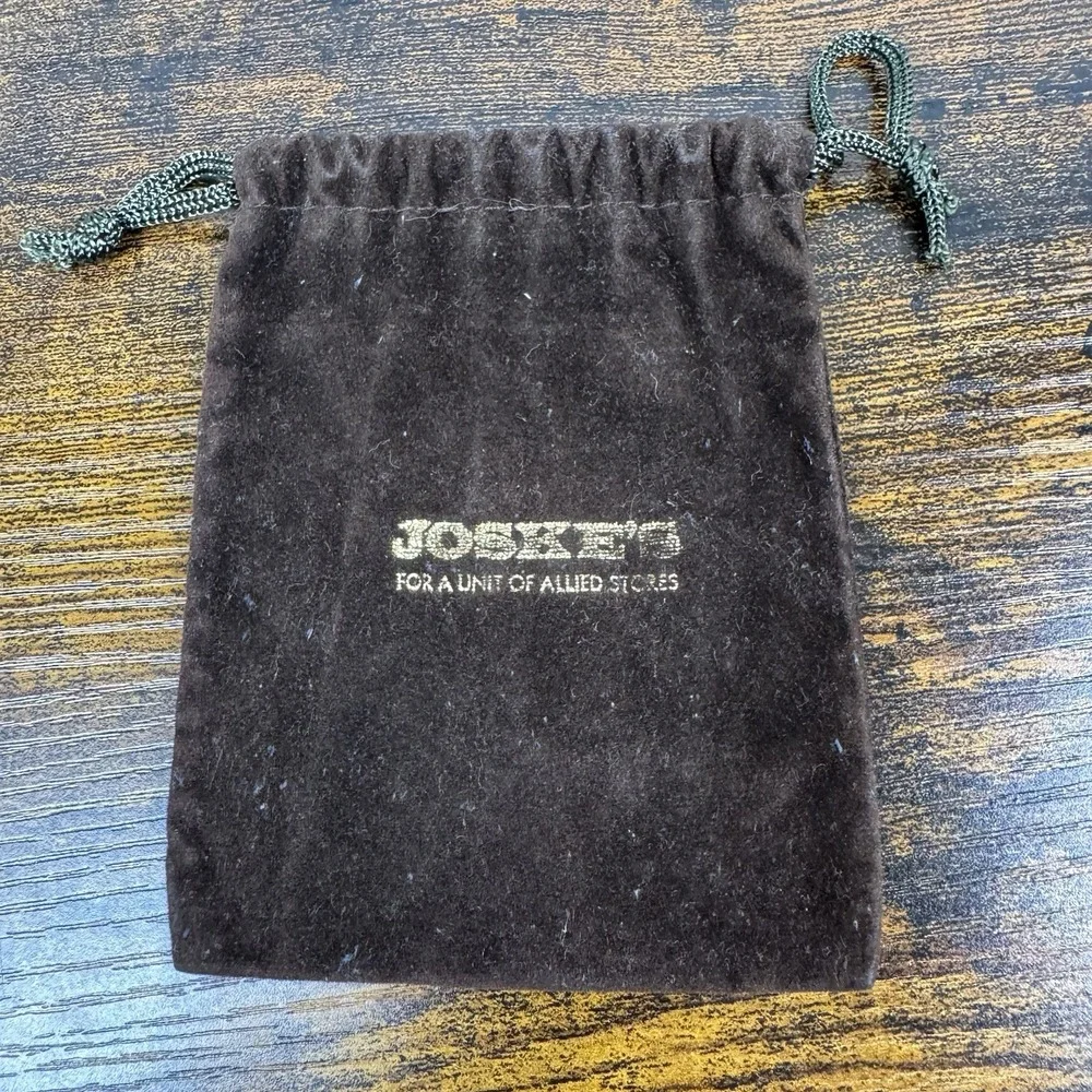 Vintage Joskes Drawstring Dust bag Jewelry Pouch Cover Gold Logo